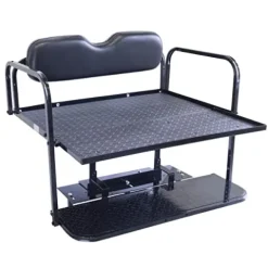 Buggies Unlimited Club Car Precedent Golf Cart Rear Flip Seat Kit Black