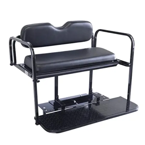 Buggies Unlimited Club Car Precedent Golf Cart Rear Flip Seat Kit Black