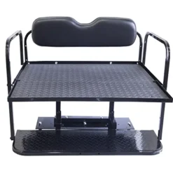 Buggies Unlimited Club Car Precedent Golf Cart Rear Flip Seat Kit Black