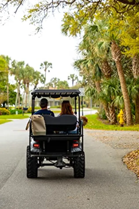 Buggies Unlimited Club Car Precedent Golf Cart Rear Flip Seat Kit Black