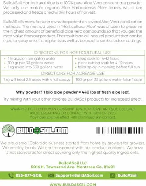 BuildASoil LLC Horticultural Aloe 1 Kilo