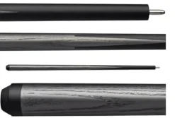 Bull Carbon LD5/6/7 Series Billiards Pool Cue Stick with 29″ Carbon Fiber Uniloc Quick-Release Low Deflection Shaft Silver/Black