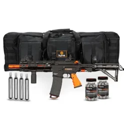 Byrna Mission 4 Bundle CO2 Powered Launcher with Rifle Bag Black