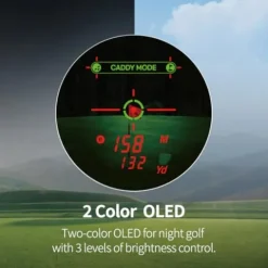 C T CADDYTALK Golf Laser Rangefinder Cube Retro-Inspired Design Black