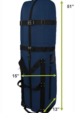 CaddyDaddy First Class Premium Soft-Sided Travel Cover Blue w/North Pole