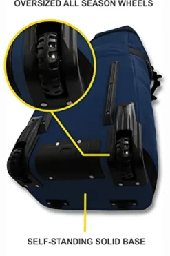 CaddyDaddy First Class Premium Soft-Sided Travel Cover Blue w/North Pole