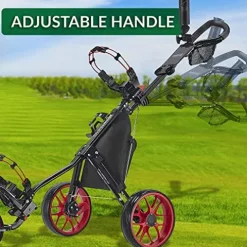 Caddytek CaddyLite 11.5 V3 Deluxe Golf Push Cart Black/Red