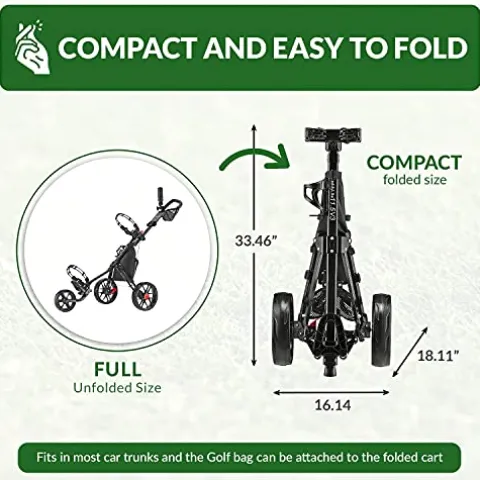 Caddytek CaddyLite 11.5 V3 Deluxe Golf Push Cart Black/Red