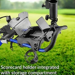 Caddytek CaddyLite Compact Semi-Auto Folding Golf Push Cart Blue