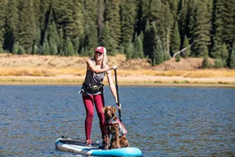 California Board Company 132 Current Inflatable Stand Up Paddle Board Blue/White/Black