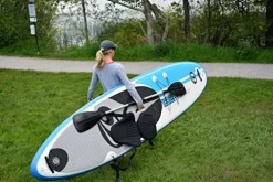 California Board Company 132 Current Inflatable Stand Up Paddle Board Blue/White/Black