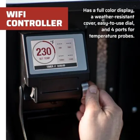 Camp Chef Woodwind Pro 24 Pellet Grill & Smoker with Sidekick Flat Top – Black