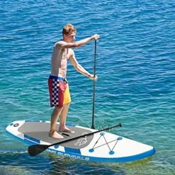 Camping Inflatable Stand Up Paddle Board Blue and White