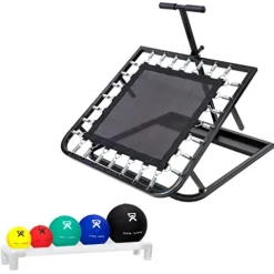 CanDo Rectangular Adjustable Ball Rebounder with Horizontal Rack – 5 Balls