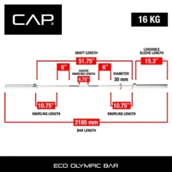 CAP Barbell Everyday Olympic Weight Set 165lbs with Plates and Bar
