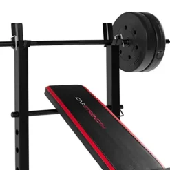 CAP Strength Standard Bench with 100 lb Weight Set, Leg Developer, Flat Black