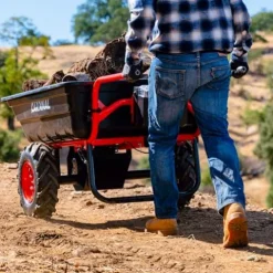 Cardinal Heavy Duty Electric Utility Cart 40V Battery-Powered Wheelbarrow Black