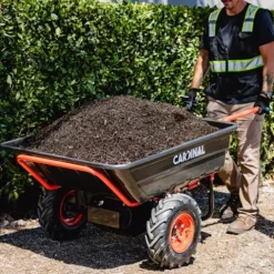 Cardinal Heavy Duty Electric Utility Cart 40V Battery-Powered Wheelbarrow Black