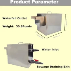 Carefree Fish Stainless Steel Koi Filter Box for Ponds 1000-3000 Gal Silver