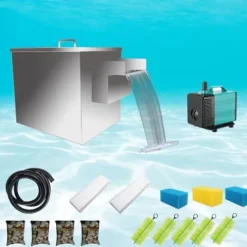 Carefree Fish Stainless Steel Koi Filter Box for Ponds 1000-3000 Gal Silver