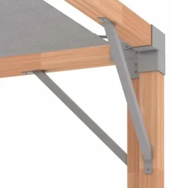 CedarCraft Bali 8×8′ Cedar Pergola with Sunshade Canopy Natural