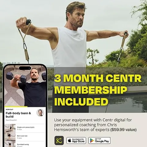 CENTR Dumbbell Weight Set with Rack – 150 Lb Rubber Hex Weight Set