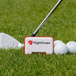 Certified Brands FlightScope Mevo Portable Golf Launch Monitor and Rangefinder White with Red Trim