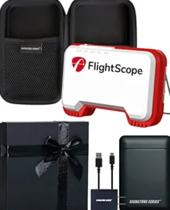 Certified Brands FlightScope Mevo Portable Golf Launch Monitor and Rangefinder White with Red Trim