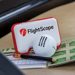 Certified Brands FlightScope Mevo Portable Golf Launch Monitor and Rangefinder White with Red Trim