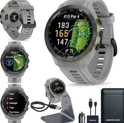 Certified Brands Garmin Approach S70 Golf Smartwatch | Full-Color CourseView Maps AMOLED Display | Advanced Shot Execution & Putt Alignment | 42mm – Powder Gray