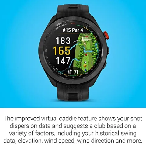 Certified Brands Garmin Approach S70 Golf Smartwatch AMOLED Display Shot Execution Putt Alignment Golfing System with Approach CT10 Starter Kit Club Tracking System 3 Sensors Signature Stand Power Bundle 47mm Black