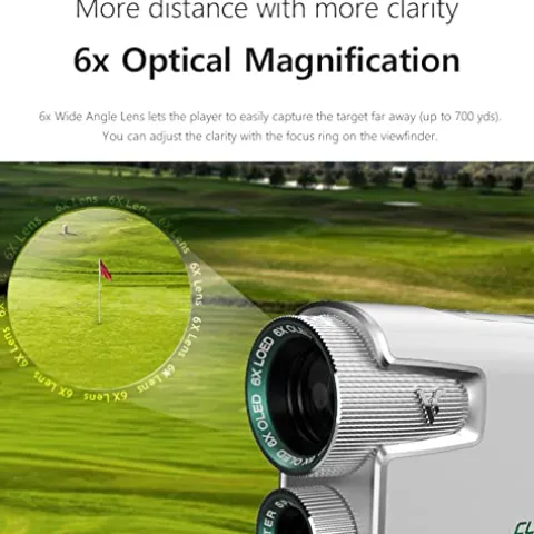 Certified Brands Golf Laser Rangefinder with Auto Slope 6X Magnification 700 Yard Range