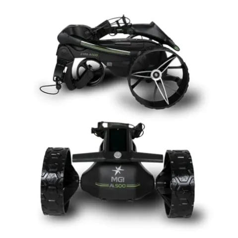 Certified Brands MGI Ai 500 Electric Golf Push Cart with Rain Cover