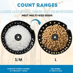 CGOLDENWALL Automatic Counter Machine for Rice Seeds, Soybean, Corn, Wheat, Sunflower, Vegetable Grain Blue