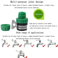 C/H Garden Hose Pipe 100m – Lightweight, Durable & Flexible with Bonus Spray Gun and Hose Connector Fittings