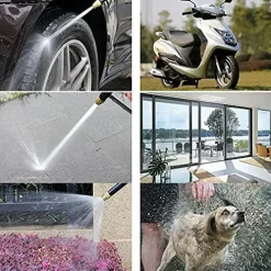 C/H Garden Hose Pipe 5m Flexible Lightweight with 4 Function Spray Gun Yellow