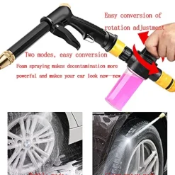 C/H Garden Hose Pipe 5m Flexible Watering Hose with Spray Gun Yellow