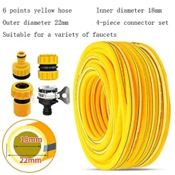 C/H 100M Heavy-Duty Reinforced PVC Garden Hose 18mm Green