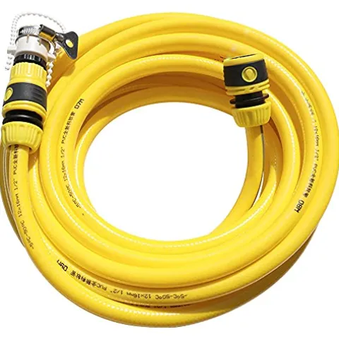 C/H 100M Reinforced PVC Garden Hose Yellow Green