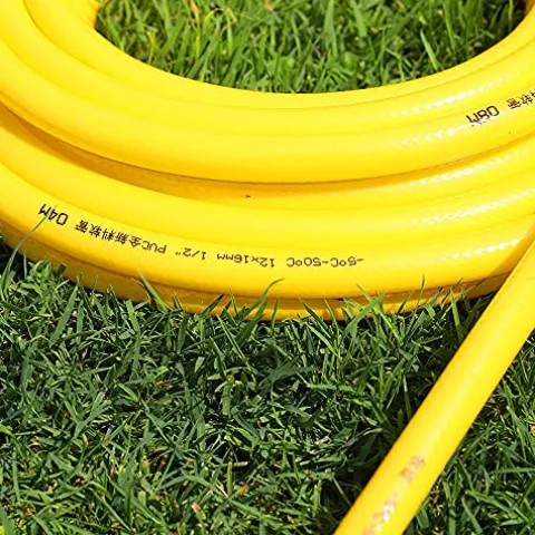 C/H 100M Reinforced PVC Garden Hose Yellow Green