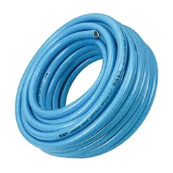 C/H PVC Garden Fiber Braided Water Hose Pipe 30M Blue