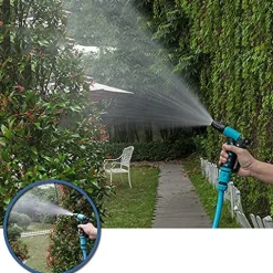 C/H PVC Garden Fiber Braided Water Hose Pipe 30M Blue