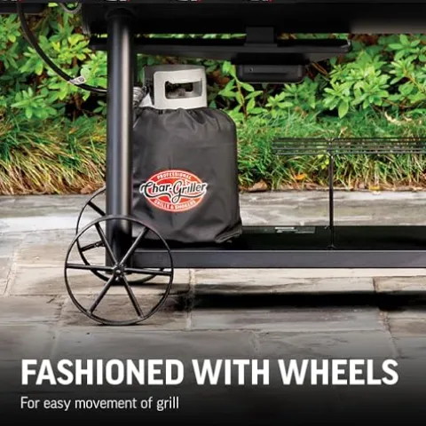 Char-Griller Texas Trio 3-Burner Gas & Charcoal Grill and Smoker Black