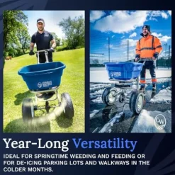 Charles Walters CW3000S Professional Broadcast Spreader Stainless Steel Frame 80lbs Capacity