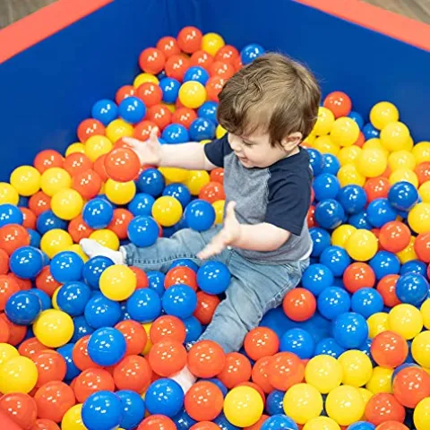 Children’s Factory Corral Ball Pool Soft Foam Play Yard Red/Blue