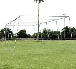 Cimarron Sports Outdoor Practice Complete Batting Cage Frames Black Stainless Steel