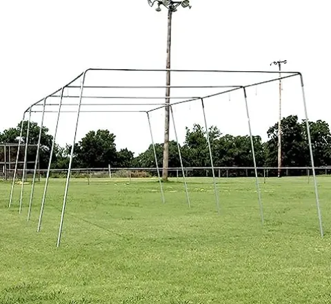 Cimarron Sports Outdoor Practice 70x12x12 1-1/2″ Complete Batting Cage Frames Black Stainless Steel
