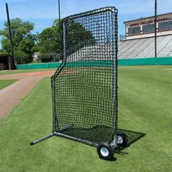 Cimarron Sports Outdoor Practice 7×4#84 Premier L-Net and Frame with Wheels Black Stainless Steel