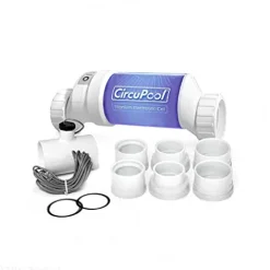 Circupool Universal25 Saltwater Chlorinator System 25k-Gallon Titanium Cell White