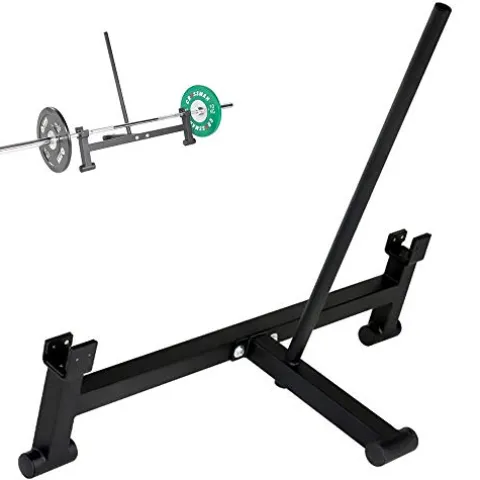 CKIDS Barbell Deadlift Bar Jack Double Grooved – Load/Unload Weight Plates, Olympic Bar for Deadlifts & Weight Training
